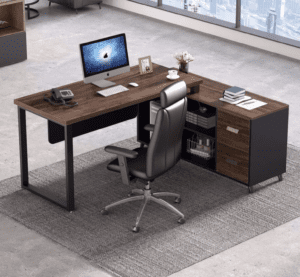 6 lindas mesas em formato de L para um escritório de meados do século