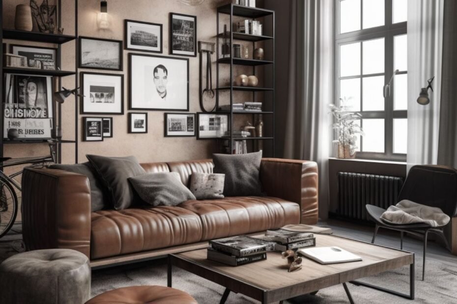 32 designs legais de salas de estar de fusão escandinava e industrial (conceito de interiores)