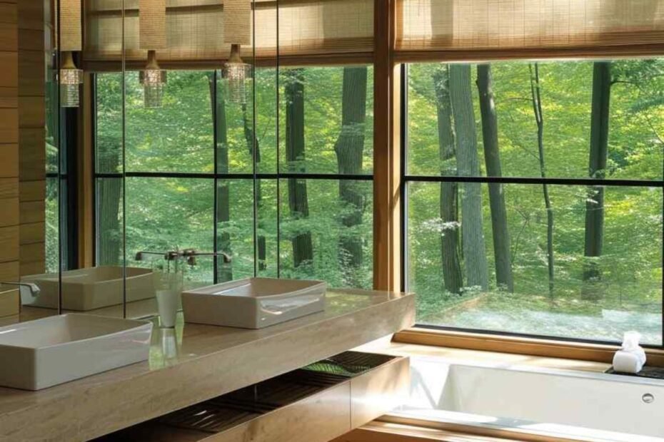 Banheiro moderno com design zen